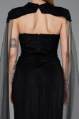 Abendkleid Lang Spitze Schwarz ABU5941
