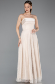 Abendkleid Lang Spitze Beige ABU5943