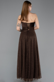 Abendkleid Lang Spitze Braun ABU5943
