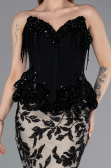Designer Abendkleid Lang Schwarz ABU5954