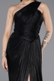 Abschlusskleid Lang Chiffon Schwarz ABU5946