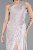 Abschlusskleid Lang Chiffon Nerzbraun ABU5946