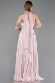 Abschlusskleid Lang Chiffon Puder ABU5957