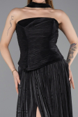 Abschlusskleid Lang Chiffon Schwarz ABU5957