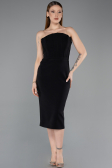 Partykleid Midi Schwarz ABK2588