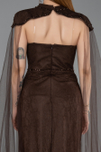 Abendkleid Lang Spitze Braun ABU5941