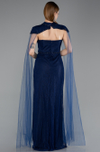 Abendkleid Lang Spitze Marineblau ABU5941
