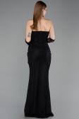Abendkleid im Meerjungfrau-Stil Lang Spitze Schwarz ABU5933