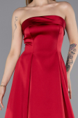 Abendkleid Lang Satin Rot ABU5932