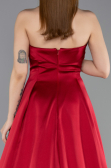 Abendkleid Lang Satin Rot ABU5932