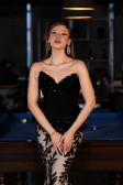 Designer Abendkleid Lang Schwarz ABU5954
