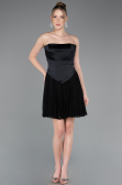 Partykleid Kurz Chiffon Schwarz ABK2590