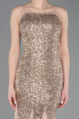 Abendkleid im Meerjungfrau-Stil Lang Gold ABU5939
