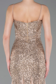 Abendkleid im Meerjungfrau-Stil Lang Gold ABU5939