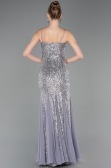 Abendkleid im Meerjungfrau-Stil Lang Silber ABU5939