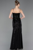 Abendkleid im Meerjungfrau-Stil Lang Schwarz ABU5939