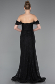 Abendkleid Lang Spitze Schwarz ABU5973