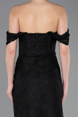 Abendkleid Lang Spitze Schwarz ABU5973