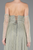 Standesamtkleid Lang Spitze Minzgrün ABU5887