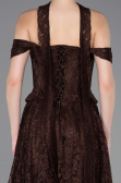 Abendkleid Lang Spitze Braun ABU5942