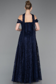 Abendkleid Lang Spitze Marineblau ABU5942