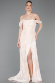 Abendkleid Lang Chiffon Beige ABU5974