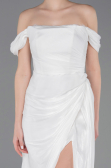 Abendkleid Lang Chiffon Weiß ABU5974