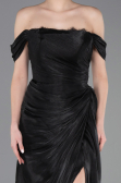 Abendkleid Lang Chiffon Schwarz ABU5974