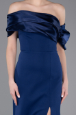 Marineblau Abendkleid Lang ABU4024