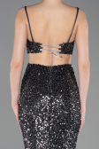 Abschlusskleid Lang Anthrazit ABU5980