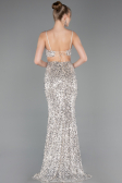 Abschlusskleid Lang Beige ABU5980