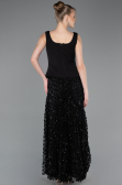 Abendkleid Lang Schuppig Schwarz ABU5986