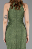 Abendkleid Lang Spitze Khaki ABU5987