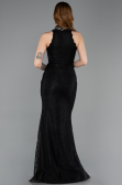 Abendkleid Lang Spitze Schwarz ABU5987
