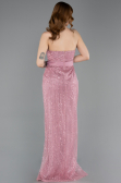Standesamtkleid Lang Perlenbesetzt Puder ABU5988