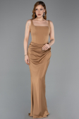 Abschlusskleid Lang Satin Bronze ABU5990