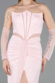 Puder Standesamtkleid Spitze Lang ABU5736