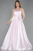 Standesamtkleid Lang Satin Puder ABU5998