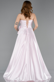 Standesamtkleid Lang Satin Puder ABU5998
