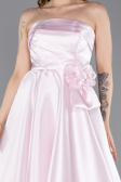Standesamtkleid Lang Satin Puder ABU5998