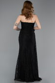 Abendkleid im Meerjungfrau-Stil Lang Spitze Schwarz ABU5975
