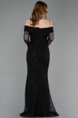 Abendkleid Lang Spitze Schwarz ABU6004