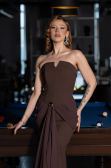 Abschlusskleid Lang Braun ABU5970