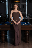 Abschlusskleid Lang Braun ABU5970