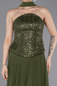 Abendkleid Lang Chiffon Khaki ABU6011