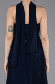 Abendkleid Lang Chiffon Marineblau ABU6011