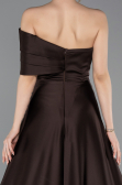 Abendkleid Lang Satin Braun ABU6019