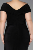 Abendkleid in Übergröße Lang Schwarz ABU5900