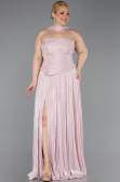 Kleider in Großen Größen Lang Chiffon Puder ABU5958