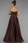 Braun Abschlusskleid Satin Lang ABU5105
